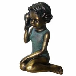 New ⌛ Santa's Workshop 13" Lil Girl at the Seashore Statue by SantasWorkshop 🧨