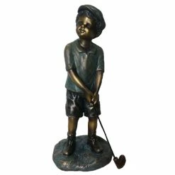 Wholesale 🔔 Santa's Workshop 13" Boy Playing Golf Statue by SantasWorkshop 🎉
