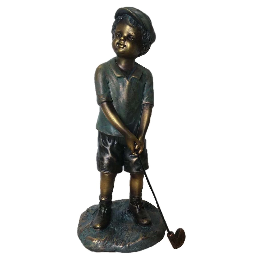 Wholesale ๐ Santa's Workshop 13" Boy Playing Golf Statue by SantasWorkshop ๐