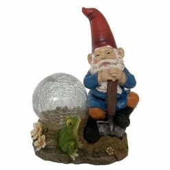 New 🌟 9" Solar Garden Gnome by SantasWorkshop 😀