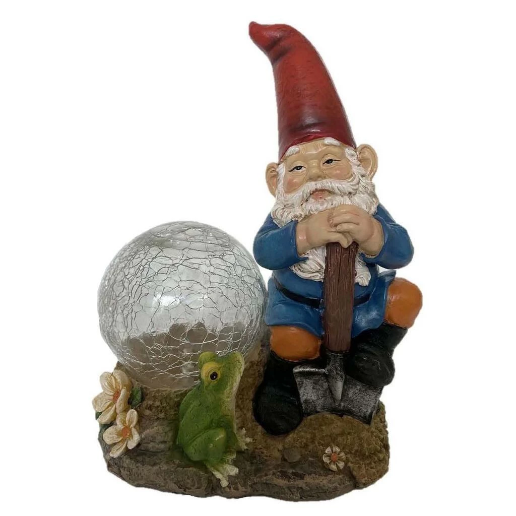 New ๐ 9" Solar Garden Gnome by SantasWorkshop ๐