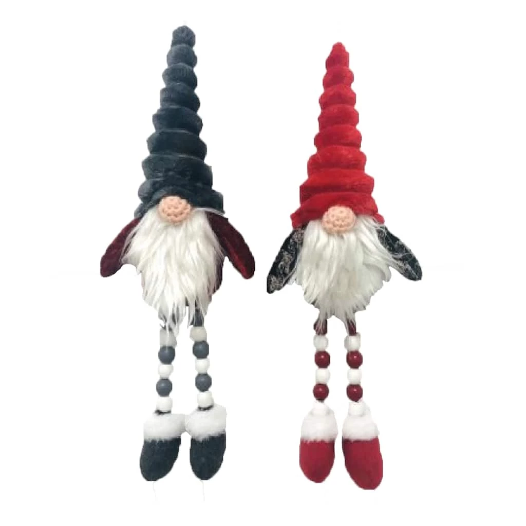 Promo π Santa's Workshop 11" π Christmas Gnome Ornaments with Bead Legs, 2ct. by SantasWorkshop β - Image 2