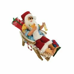 Cheap 🎁 12" Beach Chair Santa Claus Decoration by SantasWorkshop ⭐