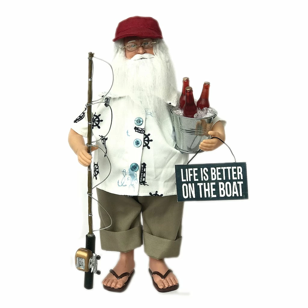Discount ๐คฉ 15" Life is Better on the Boat Santa Claus Decoration by SantasWorkshop โ๏ธ
