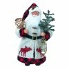 Brand new 👍 15" Plaid Moose Santa Claus Decoration by SantasWorkshop 👏