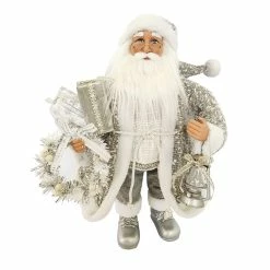 Coupon ⭐ 24" Silver Tidings Santa Claus Decoration by SantasWorkshop ❤️