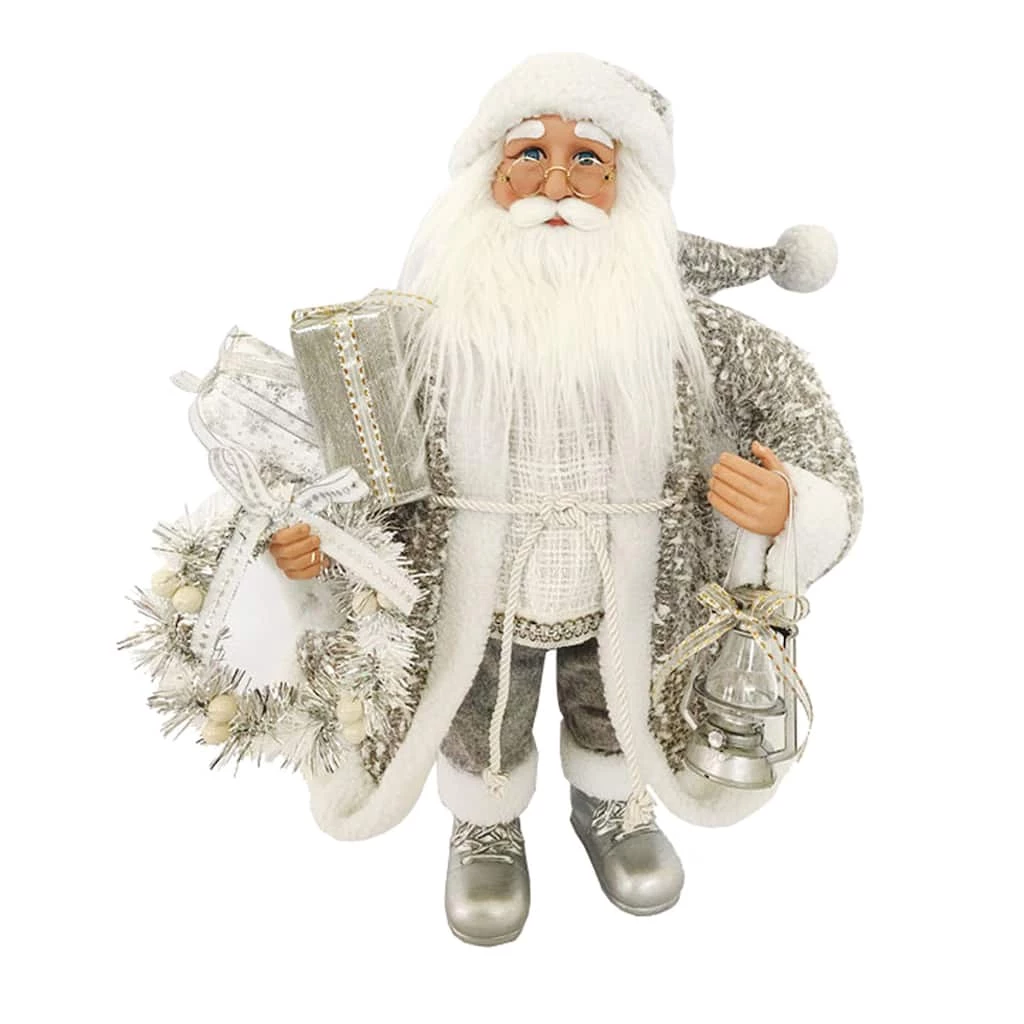 Coupon โญ 24" Silver Tidings Santa Claus Decoration by SantasWorkshop โค๏ธ