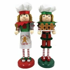Flash Sale 💯 14" Cookie Crew Elf Nutcrackers Set by SantasWorkshop ❤️