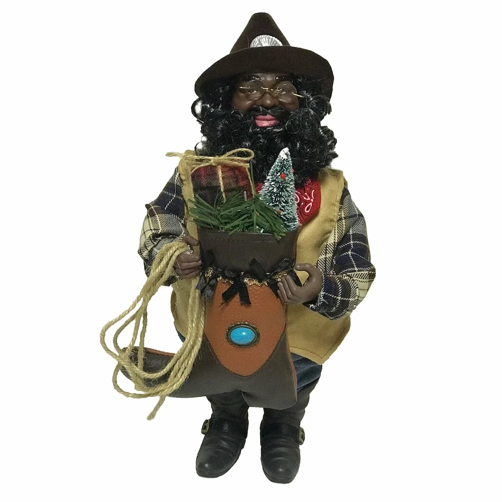 Buy ❤️ Santa's Workshop 15" Black Cowboy Santa Figurine by SantasWorkshop ⭐ - Image 2